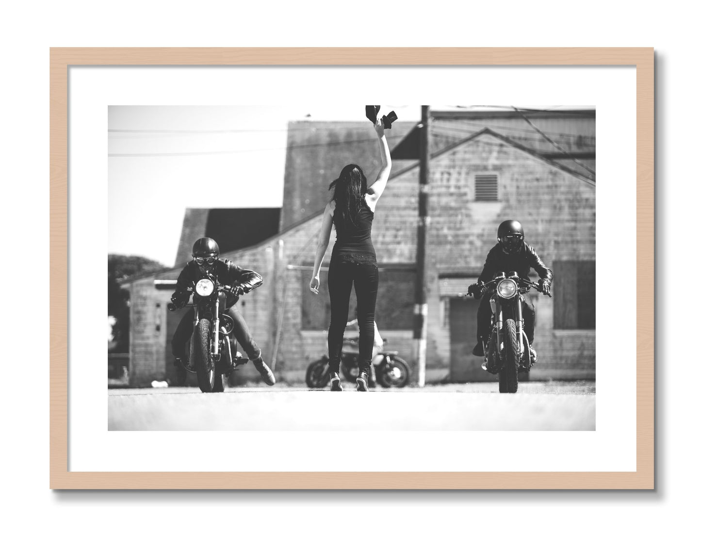 Framed photograph of Ready Set by Dylan Ozanich, Maple frame, Borders