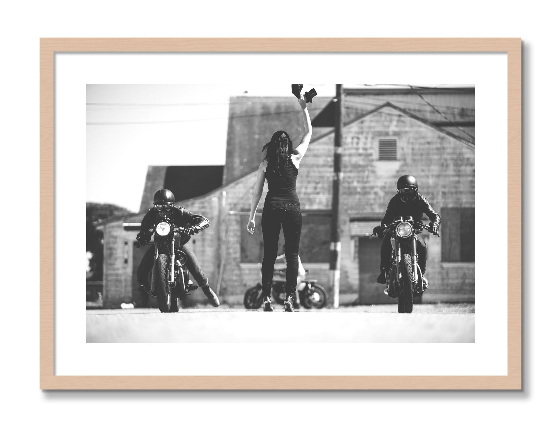 Framed photograph of Ready Set by Dylan Ozanich, Maple frame, Borders