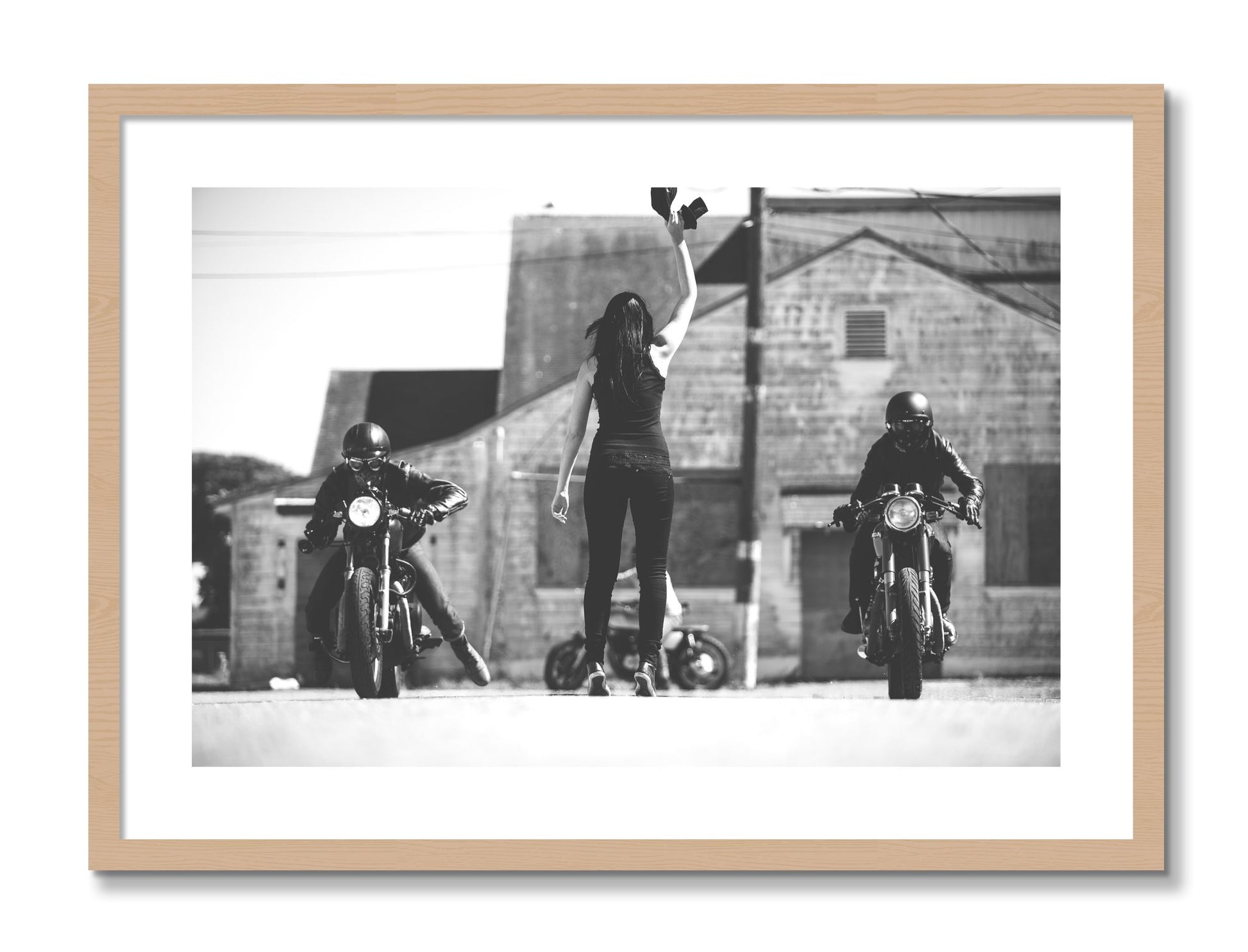Framed photograph of Ready Set by Dylan Ozanich, Oak frame, Borders