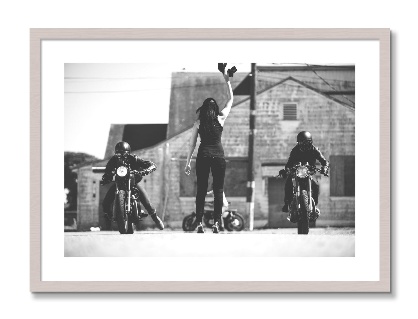 Framed photograph of Ready Set by Dylan Ozanich, White Maple frame, Borders