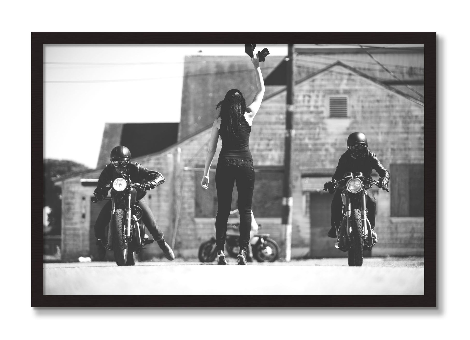 Framed photograph of Ready Set by Dylan Ozanich, Black Walnut frame, Full Bleed