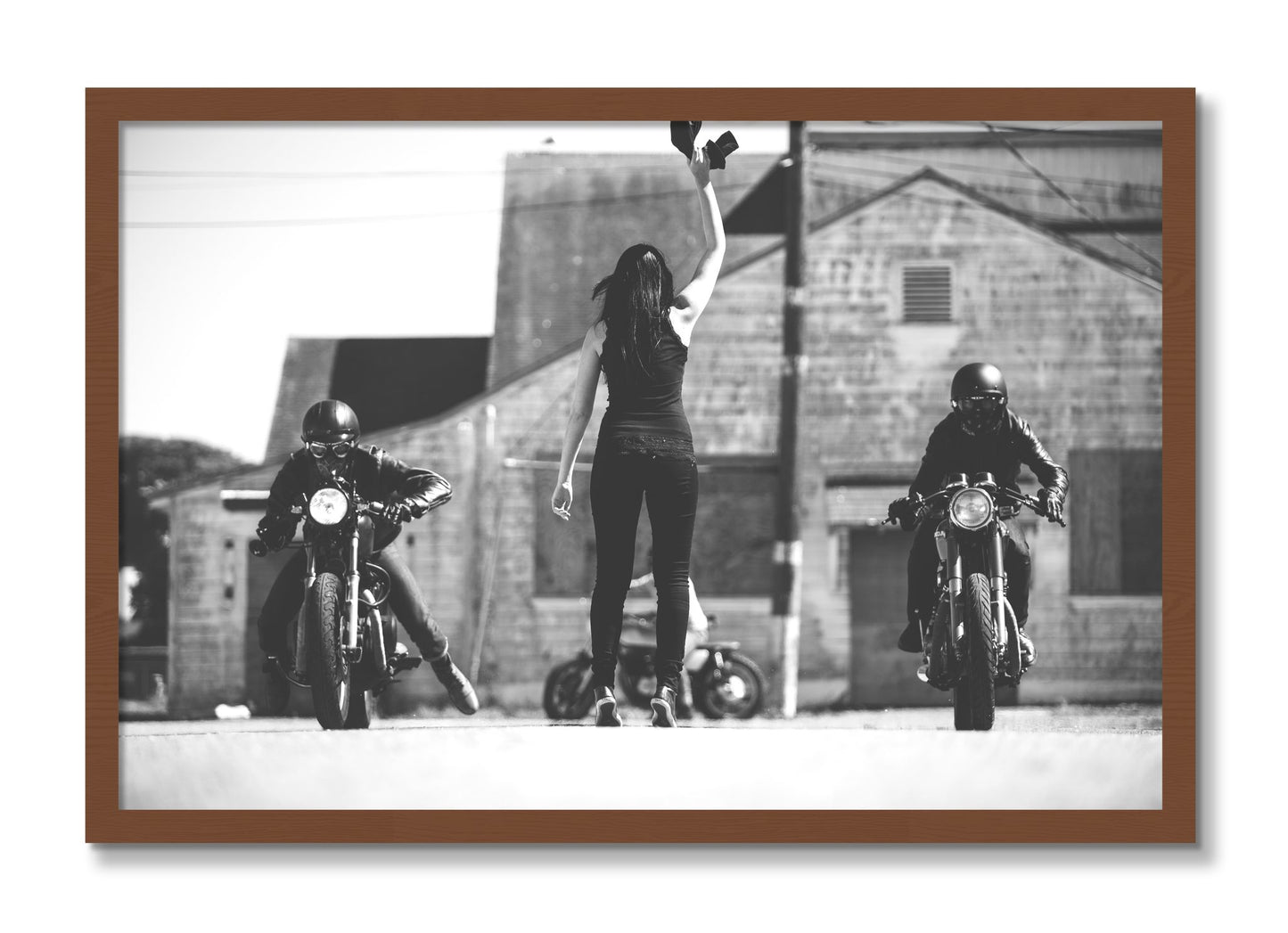 Framed photograph of Ready Set by Dylan Ozanich, Walnut frame, Full Bleed