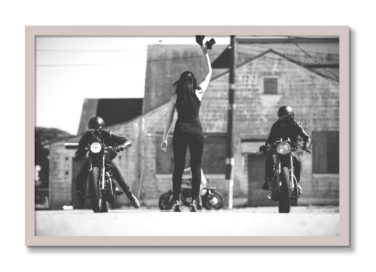 Framed photograph of Ready Set by Dylan Ozanich, White Maple frame, Full Bleed
