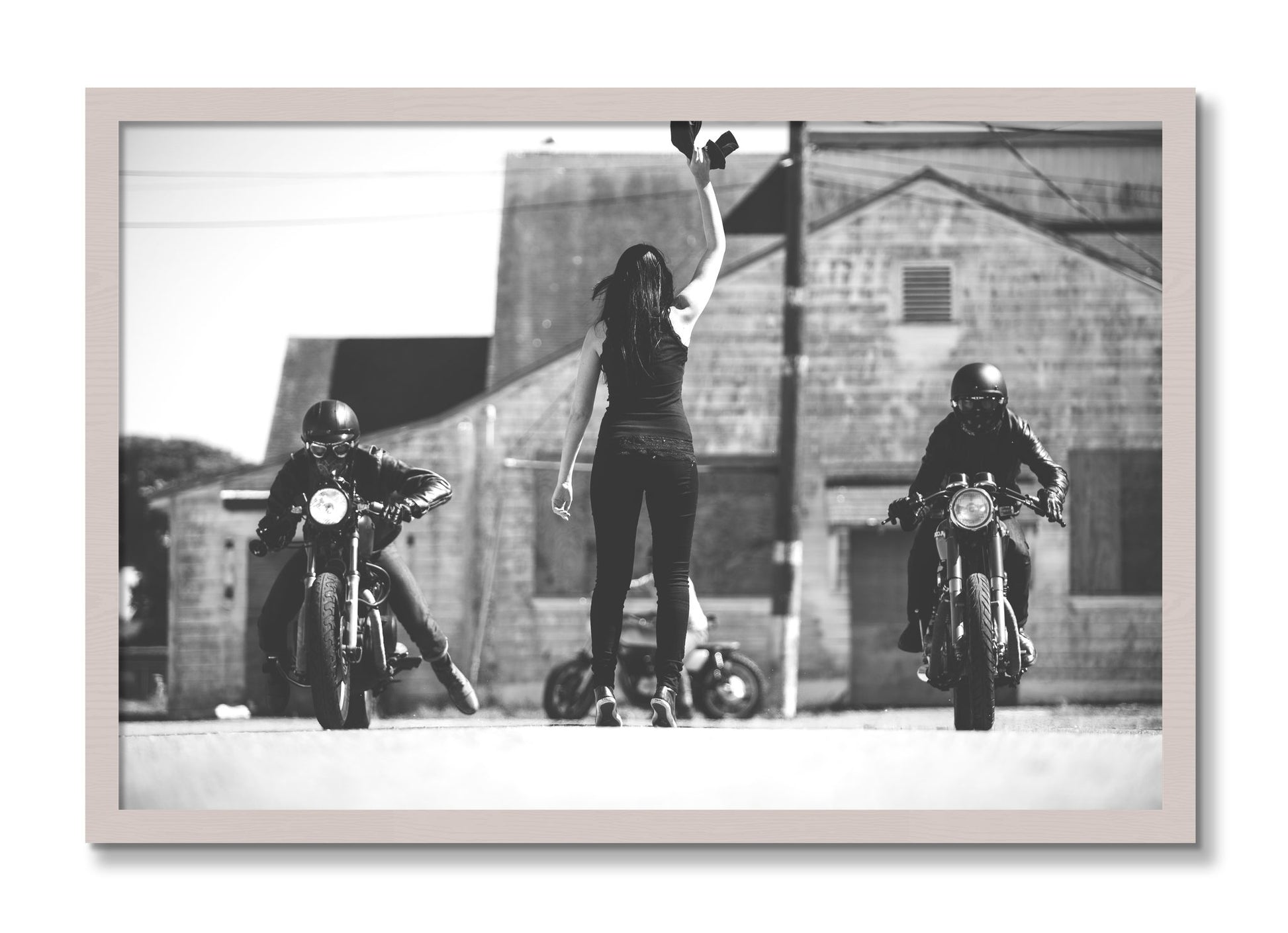 Framed photograph of Ready Set by Dylan Ozanich, White Maple frame, Full Bleed