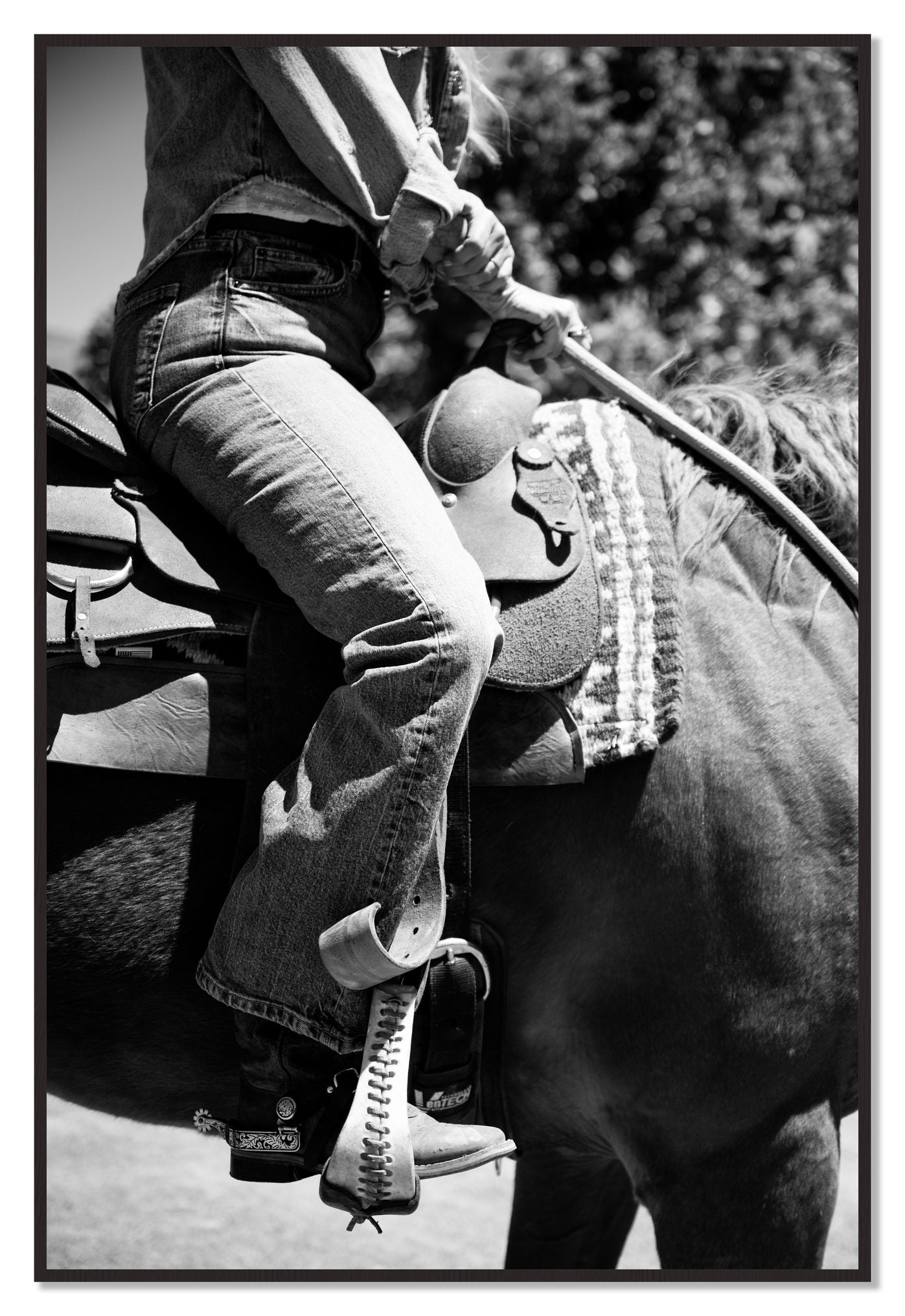 Ready To Ride by Dylan Ozanich, 48×72 Full Bleed Print in a Black Walnut frame