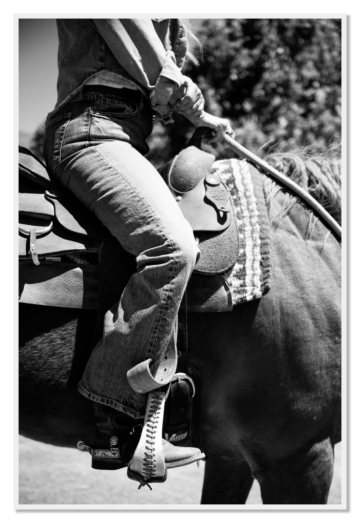 Ready To Ride by Dylan Ozanich, 48×72 Full Bleed Print in a White frame