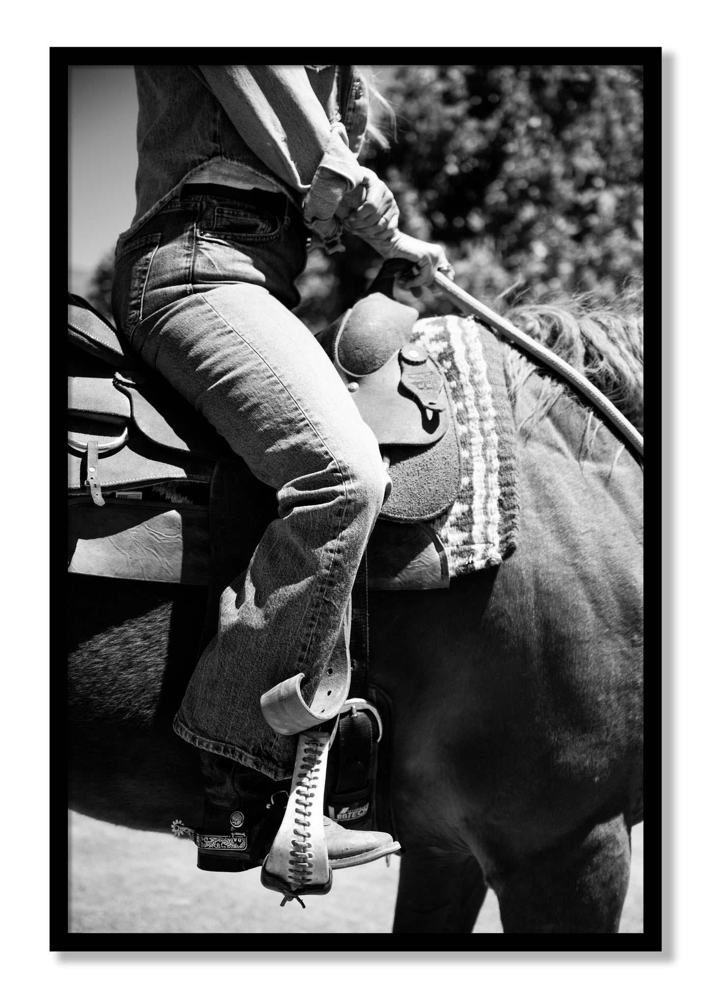 Framed photograph of Ready To Ride by Dylan Ozanich, Black frame, Full Bleed