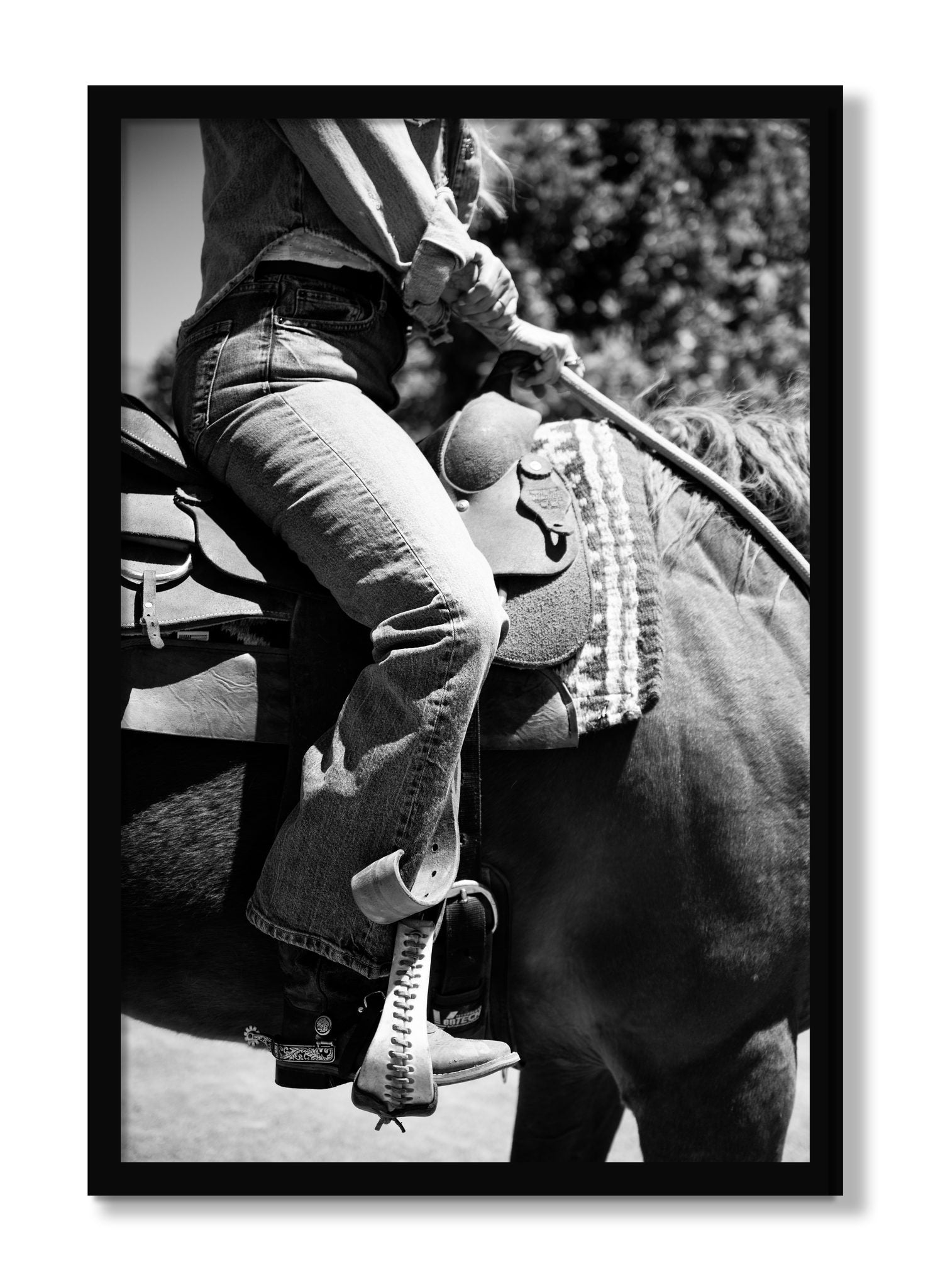 Framed photograph of Ready To Ride by Dylan Ozanich, Black frame, Full Bleed