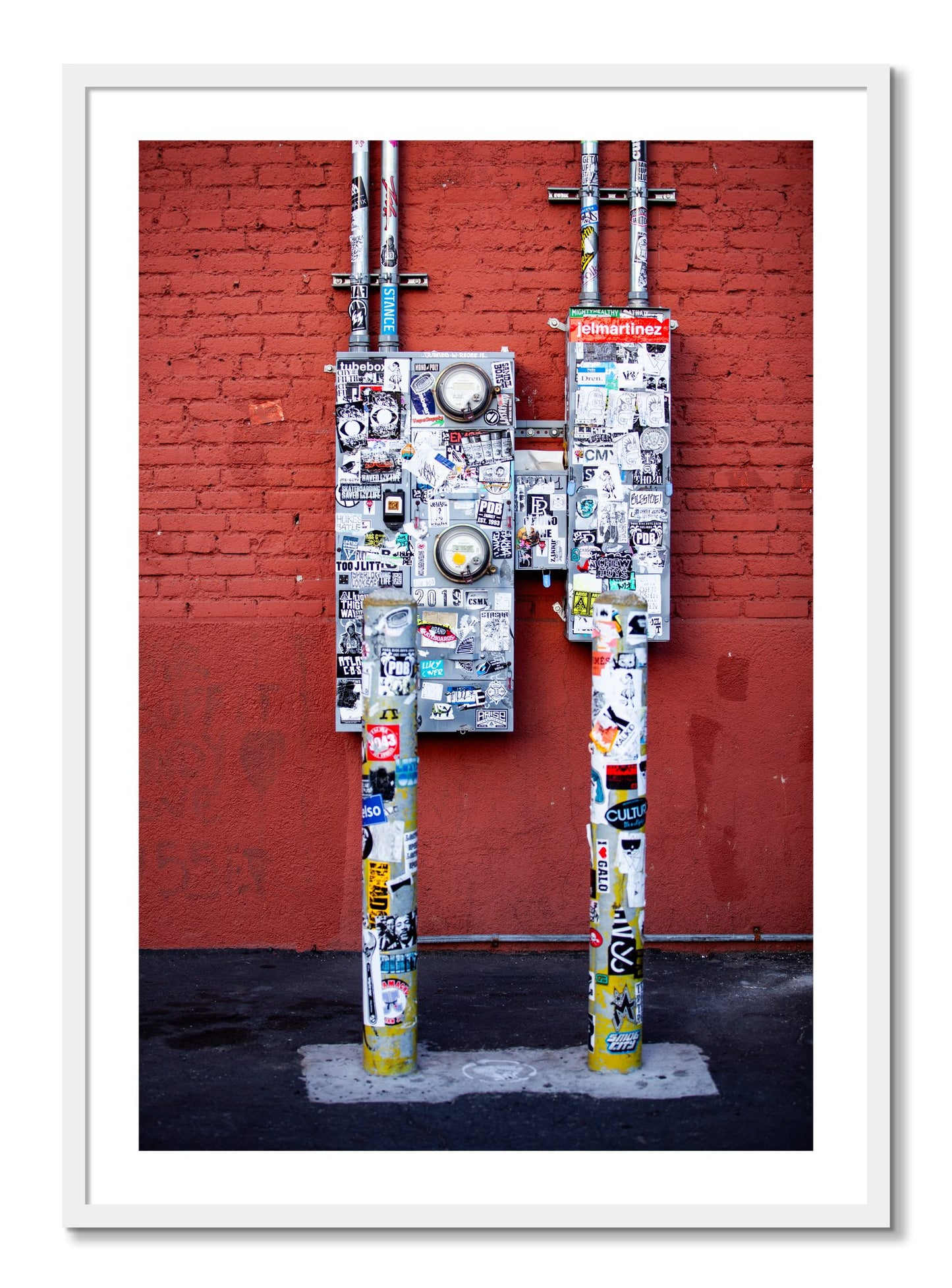 Framed photograph of Red by Dylan Ozanich, White frame, Borders