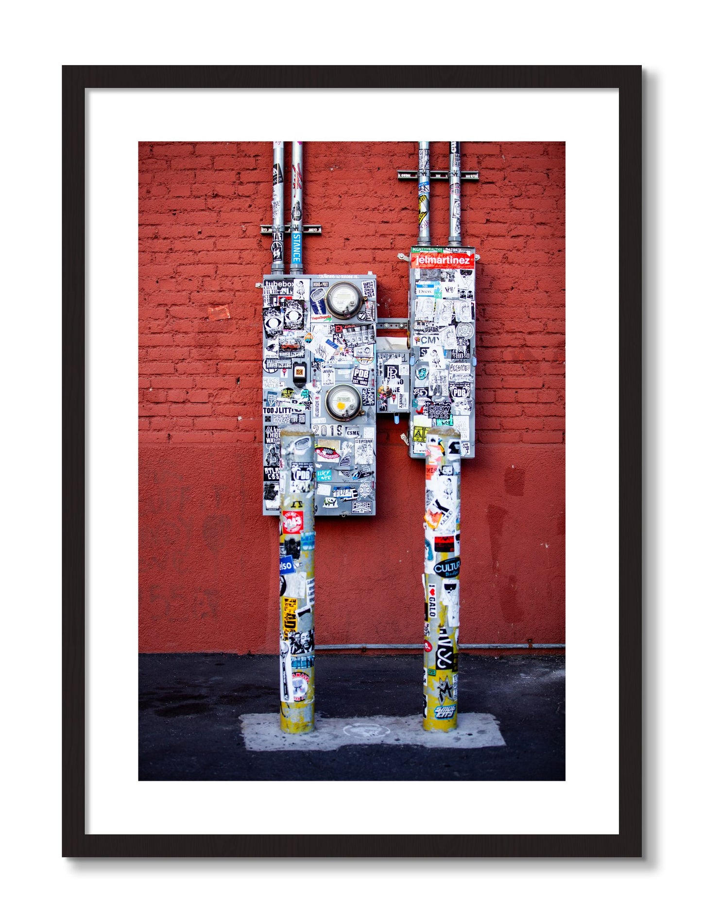 Framed photograph of Red by Dylan Ozanich, Black Walnut frame, Borders