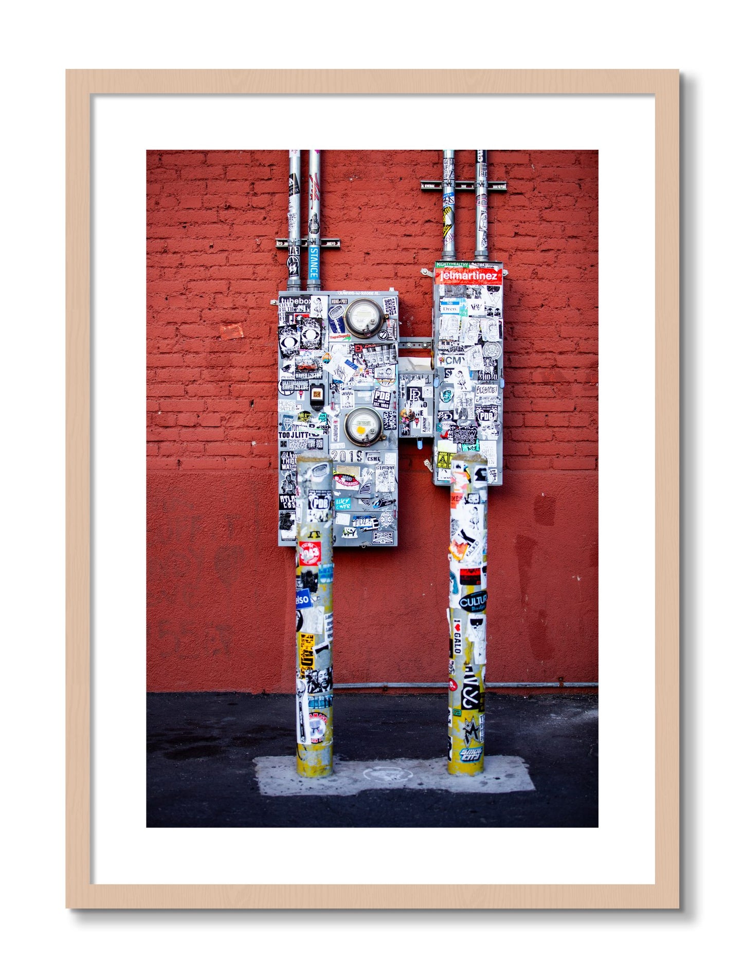 Framed photograph of Red by Dylan Ozanich, Maple frame, Borders