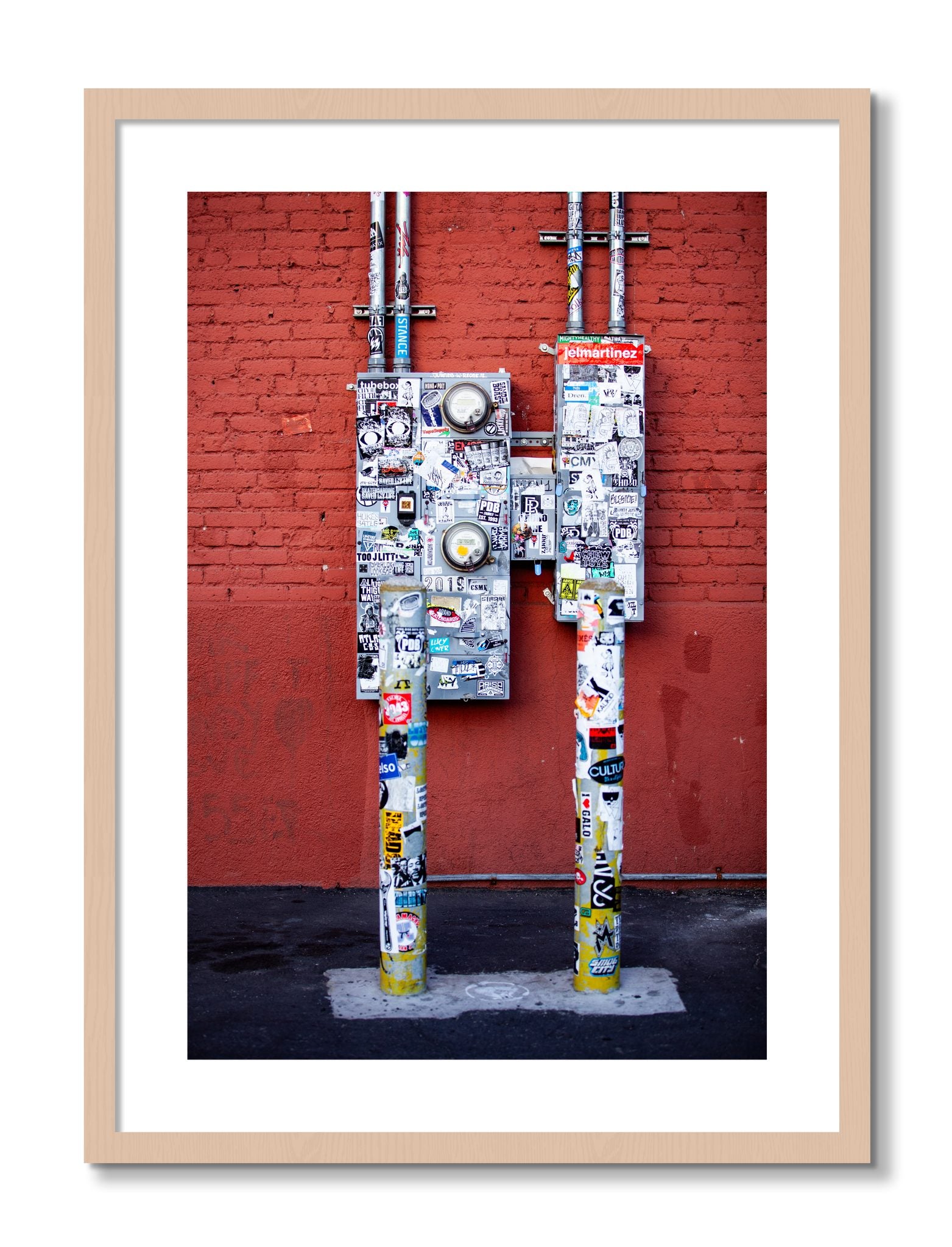 Framed photograph of Red by Dylan Ozanich, Maple frame, Borders