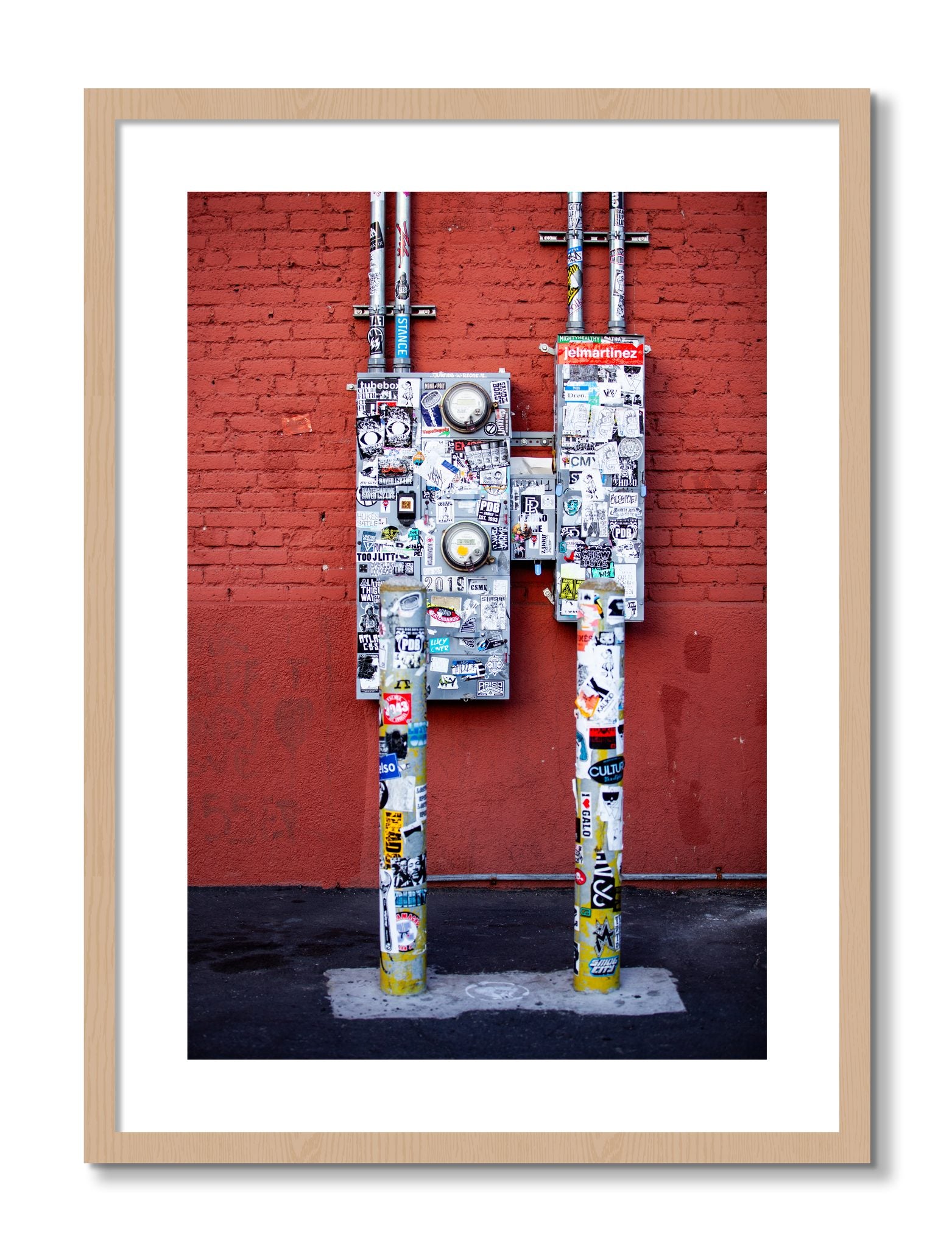 Framed photograph of Red by Dylan Ozanich, Oak frame, Borders