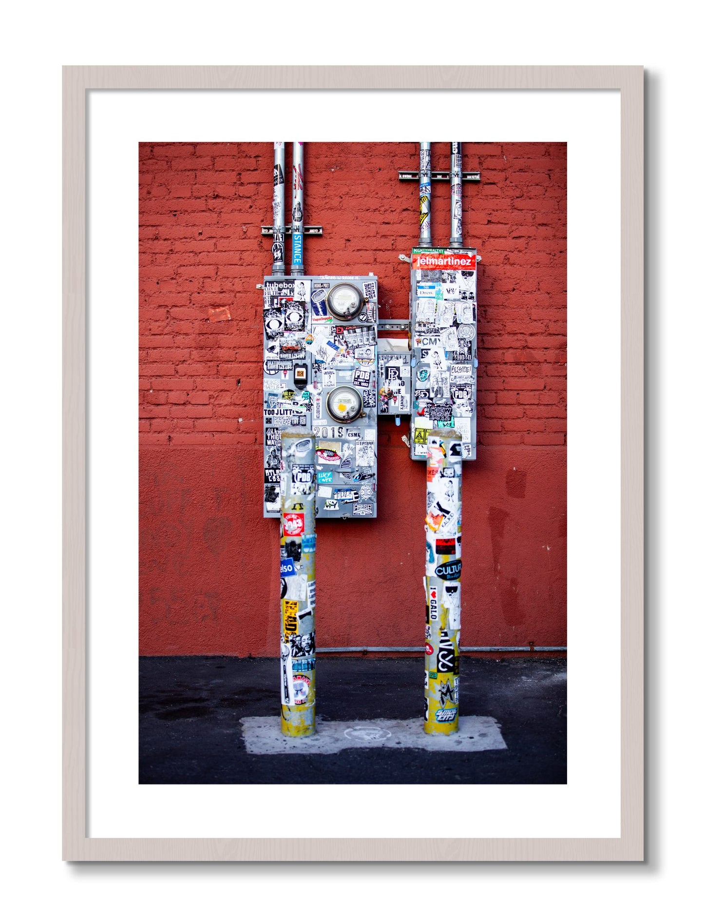 Framed photograph of Red by Dylan Ozanich, White Maple frame, Borders