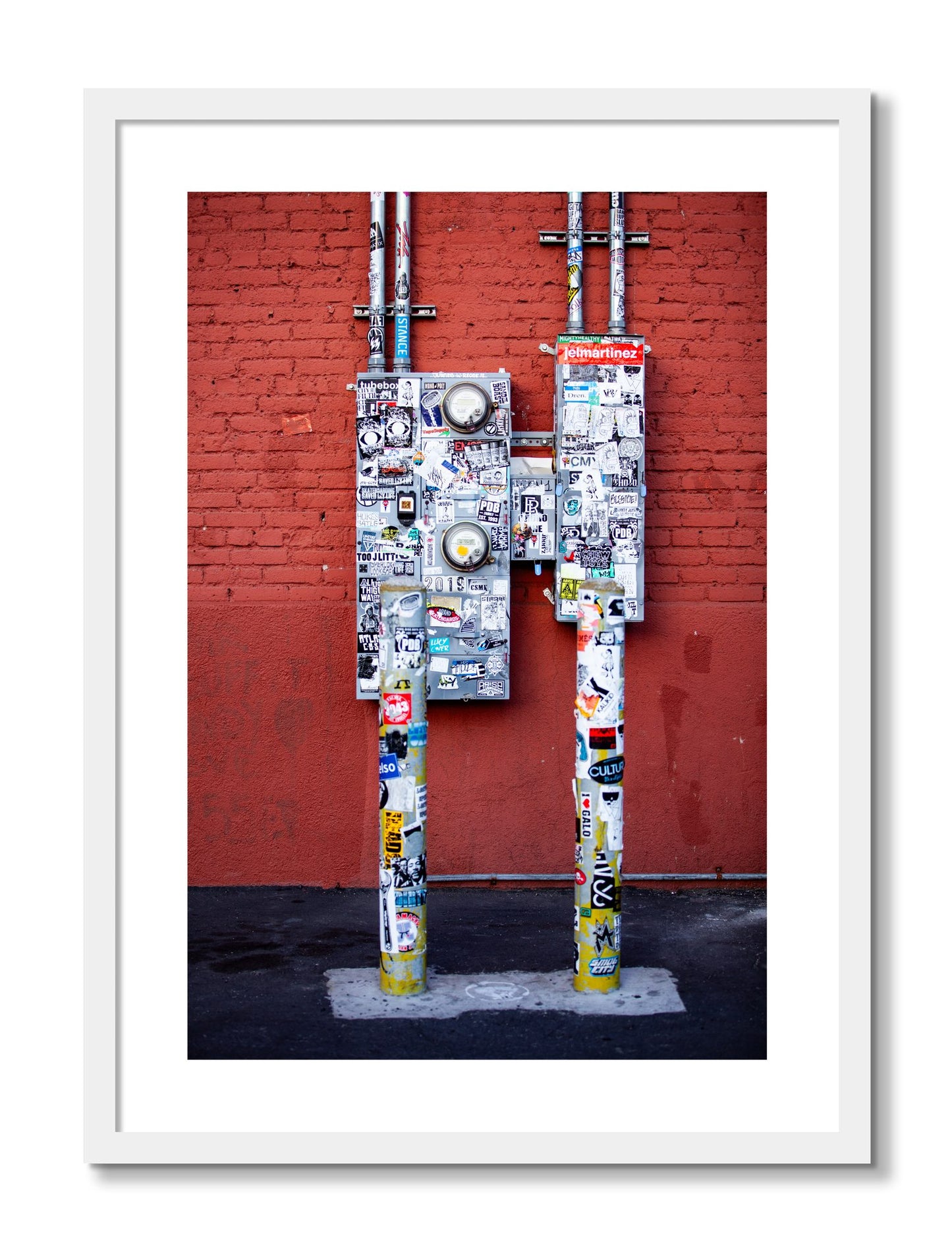 Framed photograph of Red by Dylan Ozanich, White frame, Borders