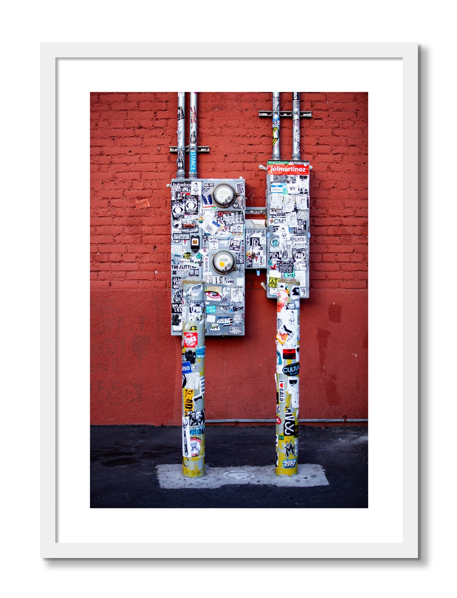 Framed photograph of Red by Dylan Ozanich, White frame, Borders