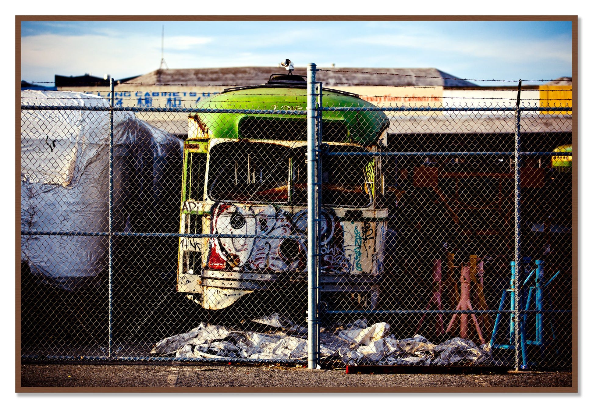 Retired by Dylan Ozanich, 48×72 Full Bleed Print in a Walnut frame