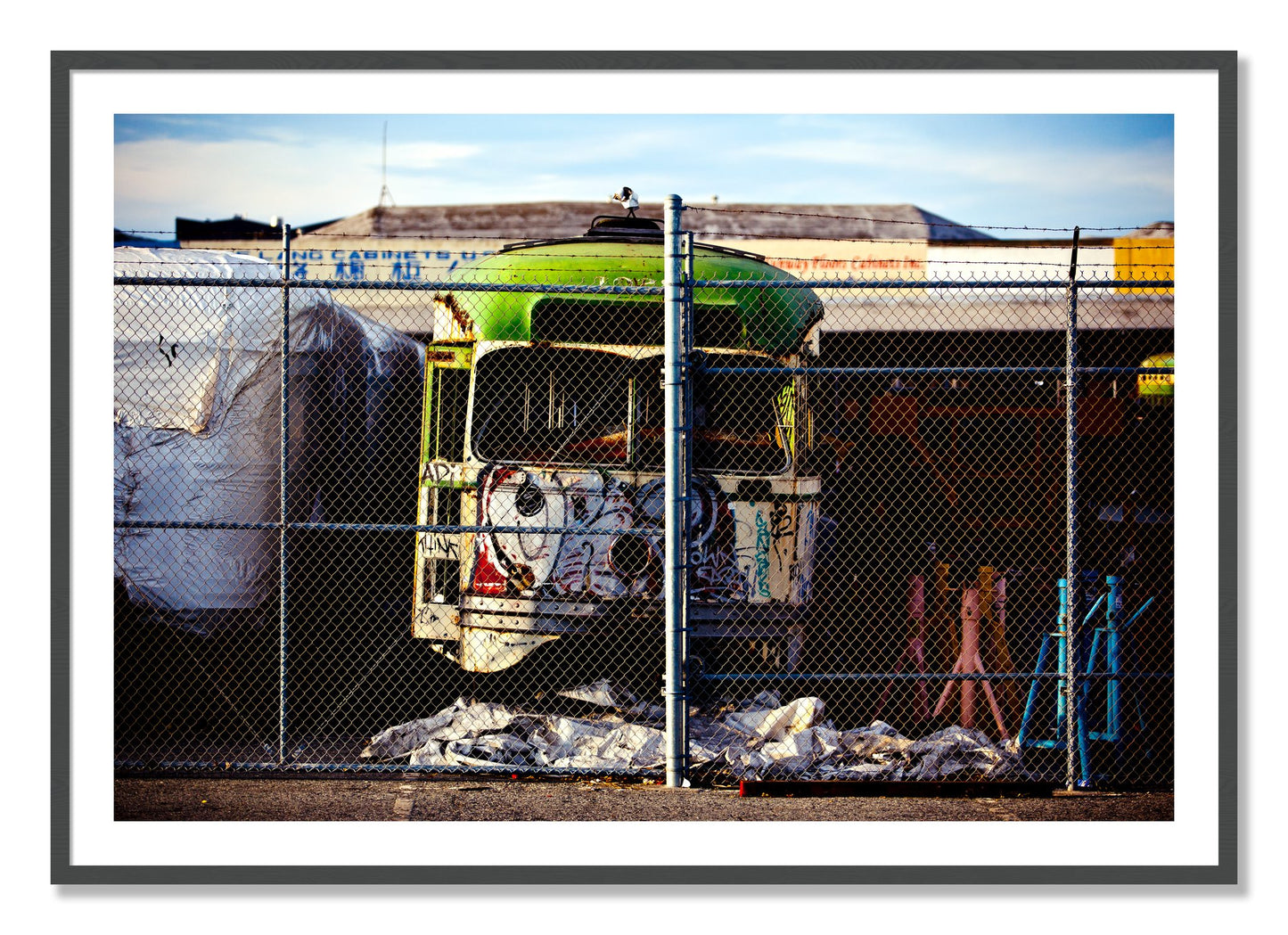 Framed photograph of Retired by Dylan Ozanich, Grey frame, Borders