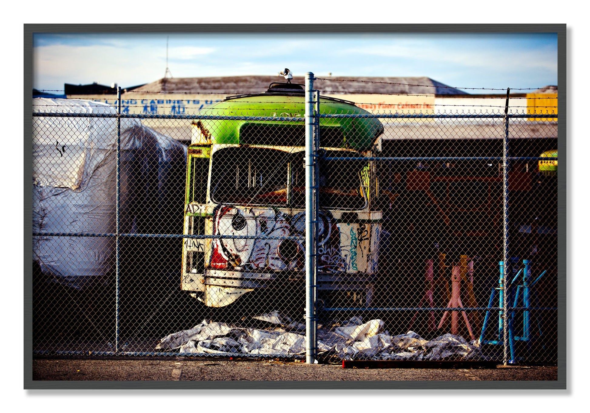 Framed photograph of Retired by Dylan Ozanich, Grey frame, Full Bleed