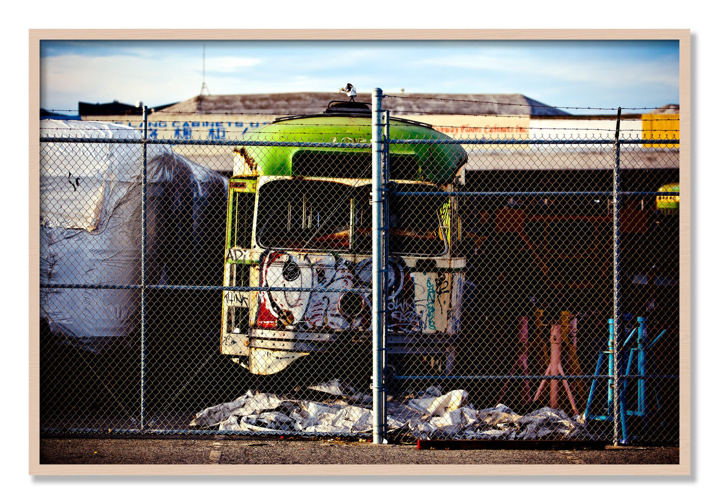 Framed photograph of Retired by Dylan Ozanich, Maple frame, Full Bleed