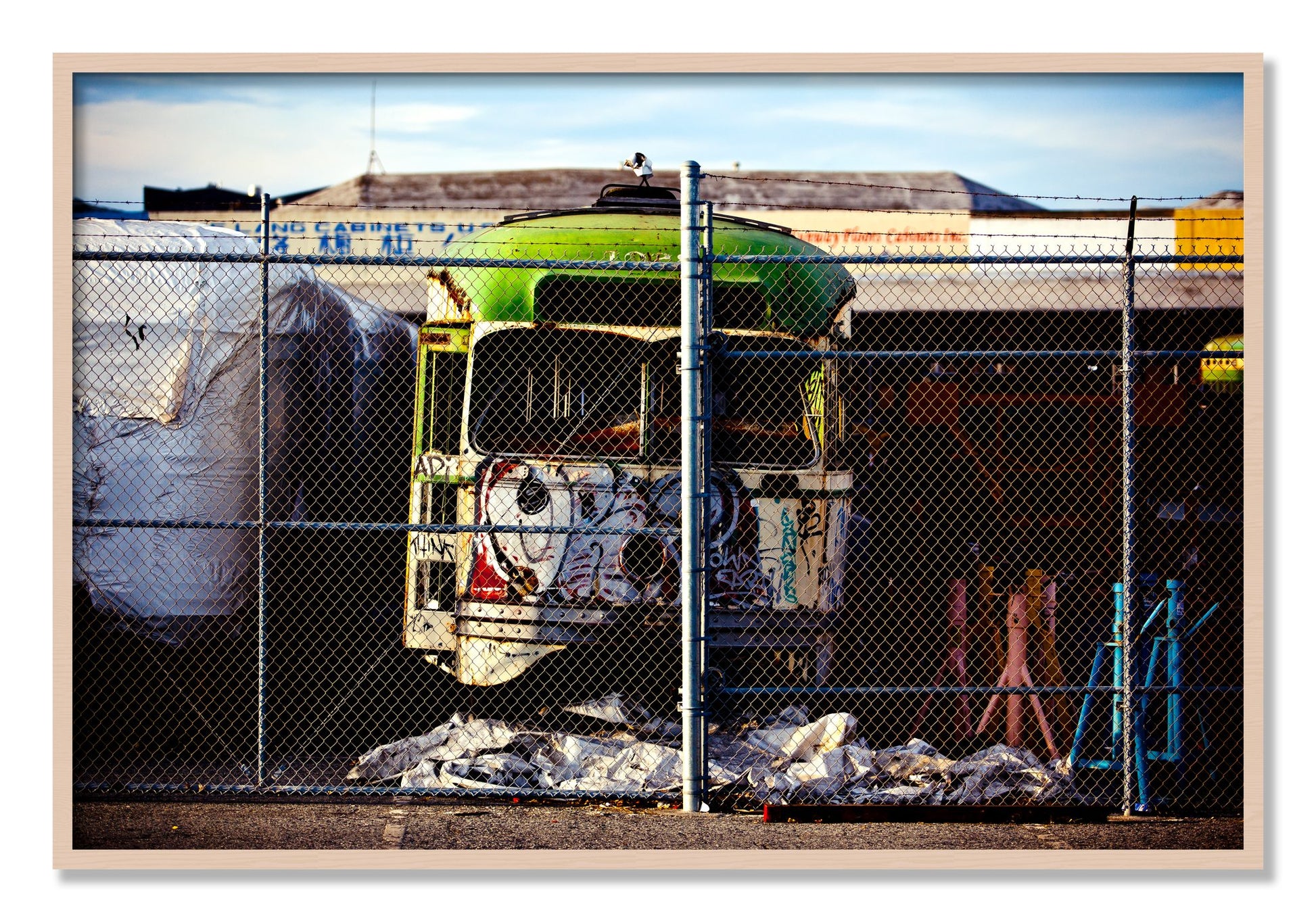 Framed photograph of Retired by Dylan Ozanich, Maple frame, Full Bleed