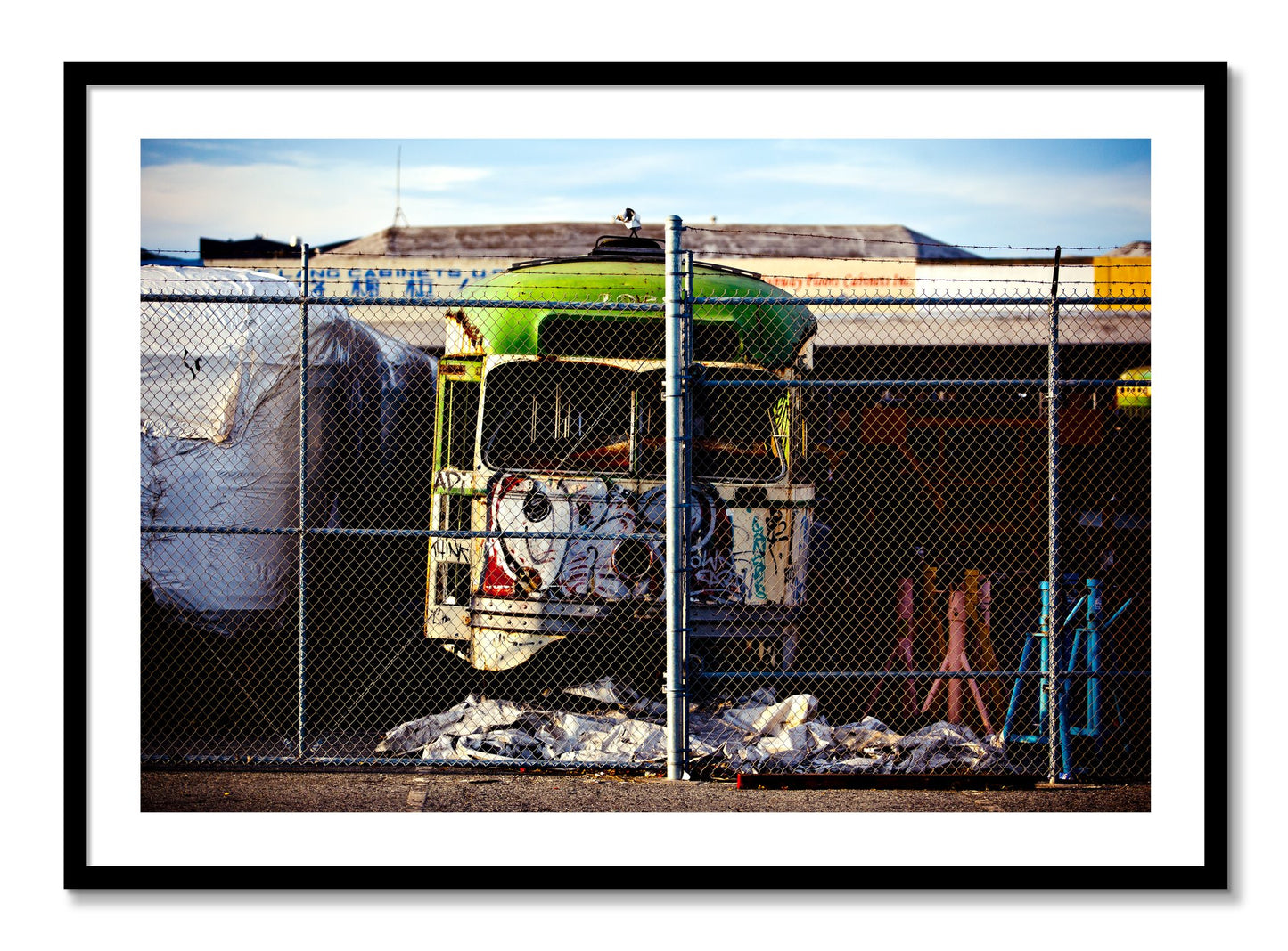 Framed photograph of Retired by Dylan Ozanich, Black frame, Borders