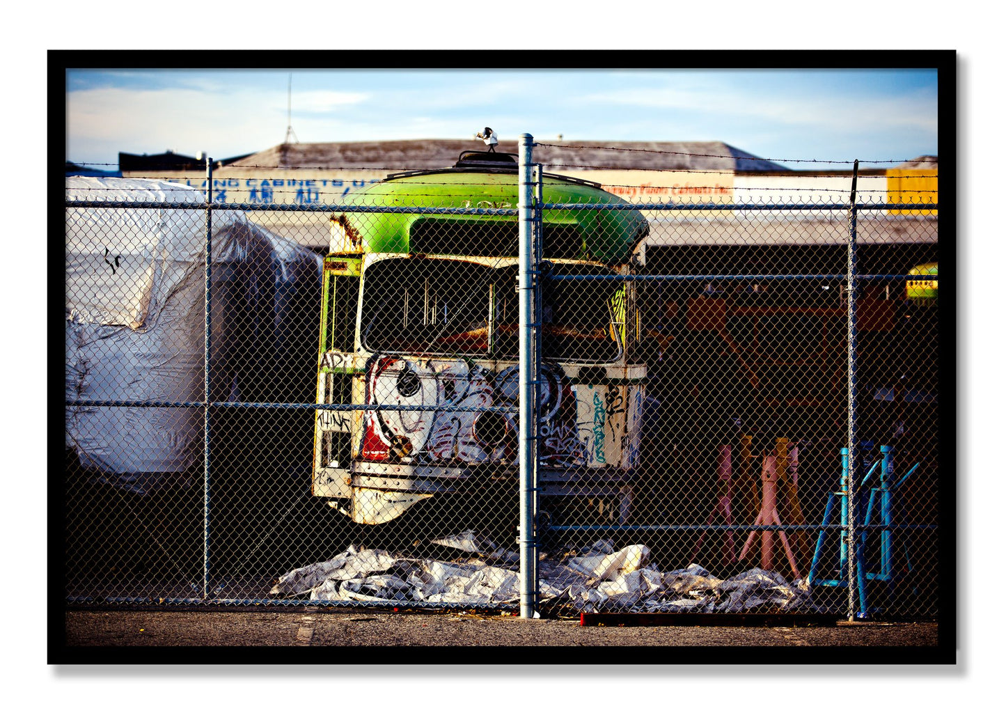 Framed photograph of Retired by Dylan Ozanich, Black frame, Full Bleed