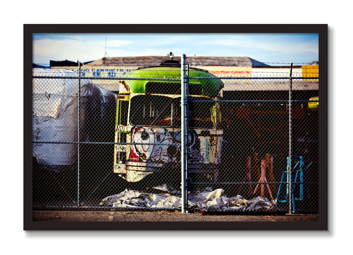 Framed photograph of Retired by Dylan Ozanich, Black Walnut frame, Full Bleed