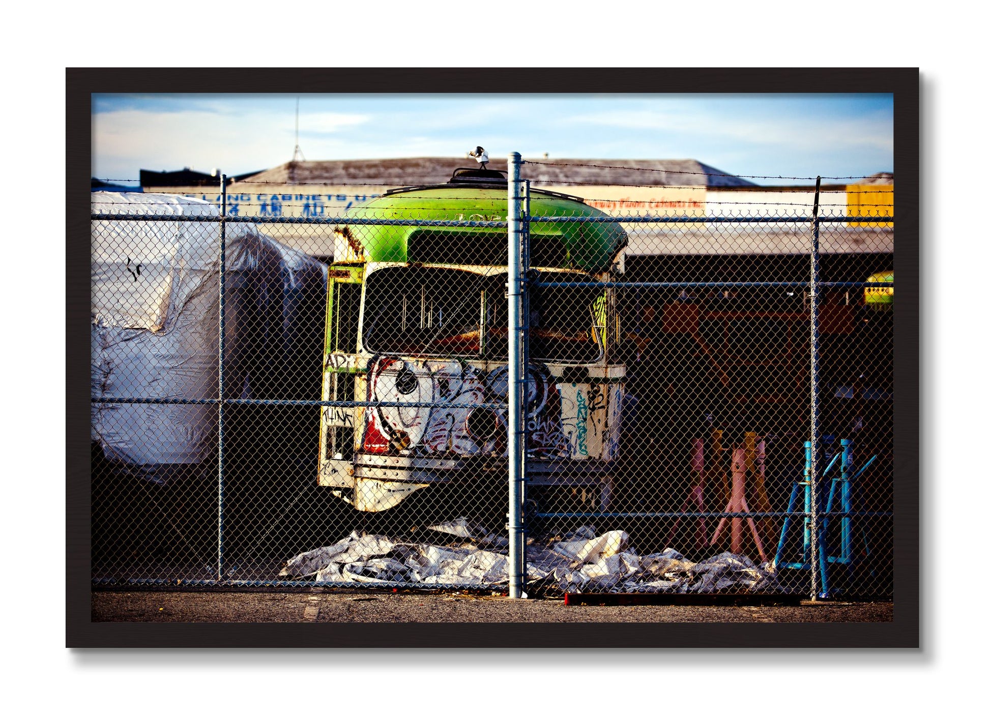 Framed photograph of Retired by Dylan Ozanich, Black Walnut frame, Full Bleed