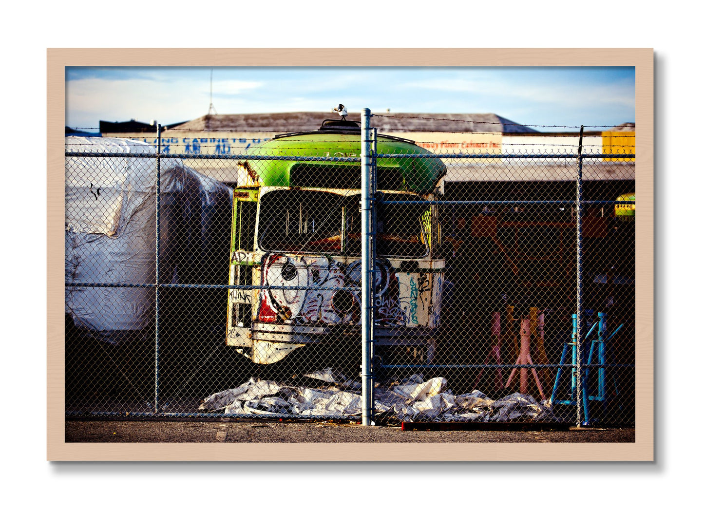Framed photograph of Retired by Dylan Ozanich, Maple frame, Full Bleed