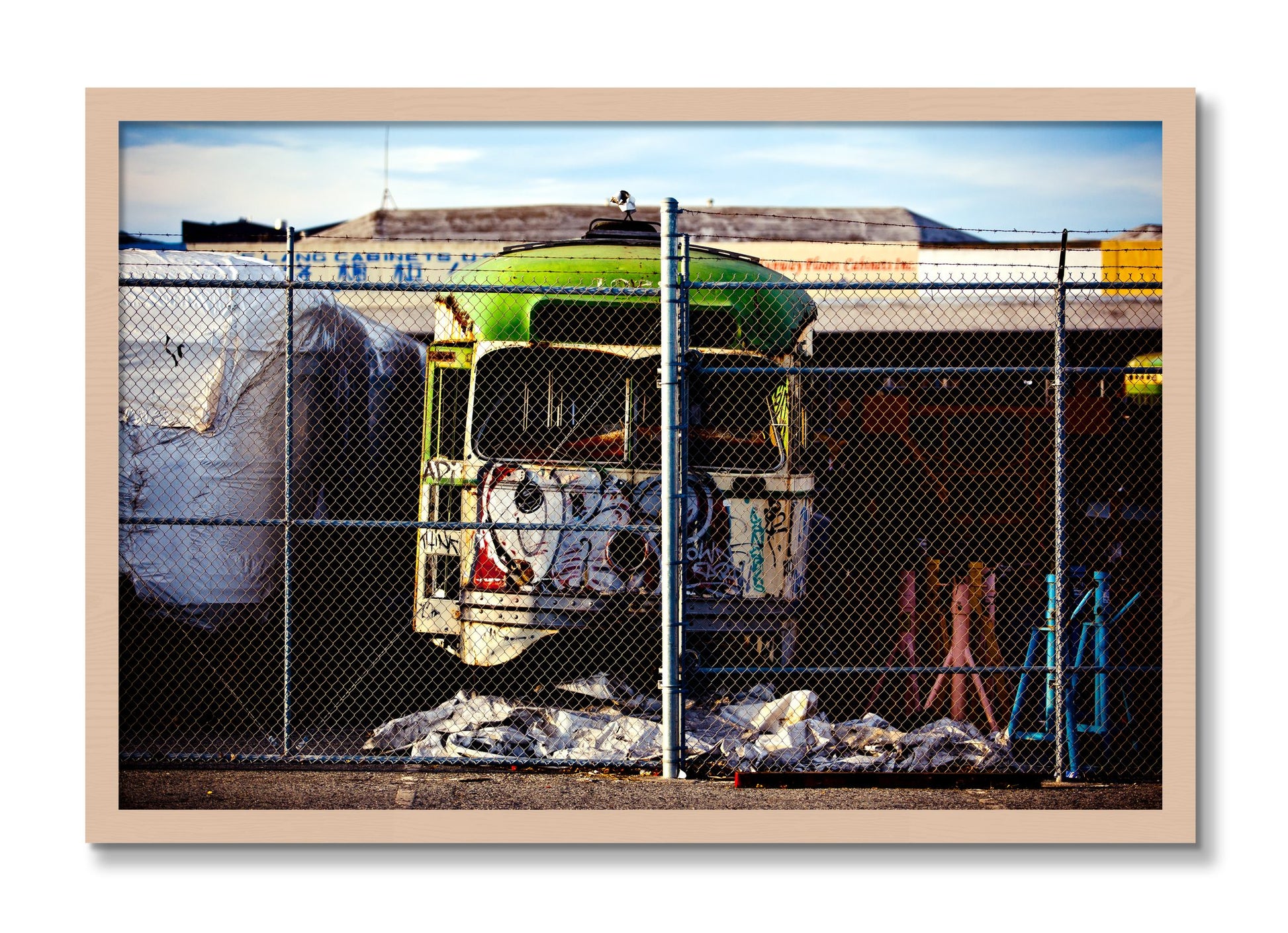 Framed photograph of Retired by Dylan Ozanich, Maple frame, Full Bleed