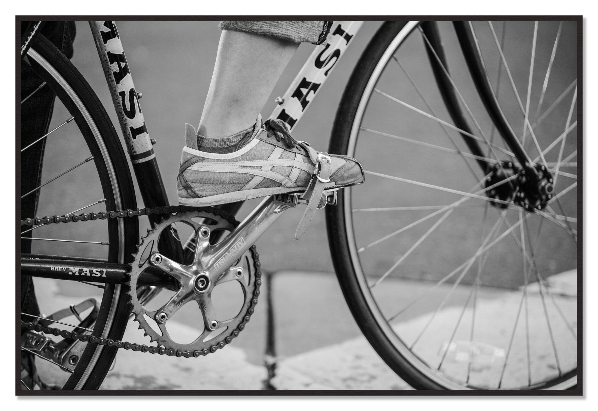 Ride by Dylan Ozanich, 48×72 Full Bleed Print in a Black Walnut frame