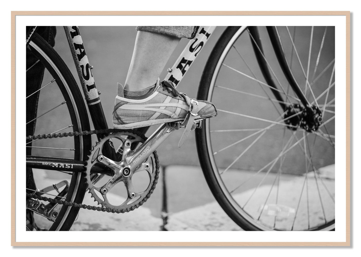 Framed photograph of Ride by Dylan Ozanich, Maple frame, Borders