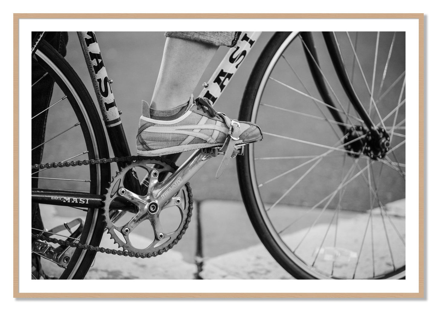 Framed photograph of Ride by Dylan Ozanich, Oak frame, Borders