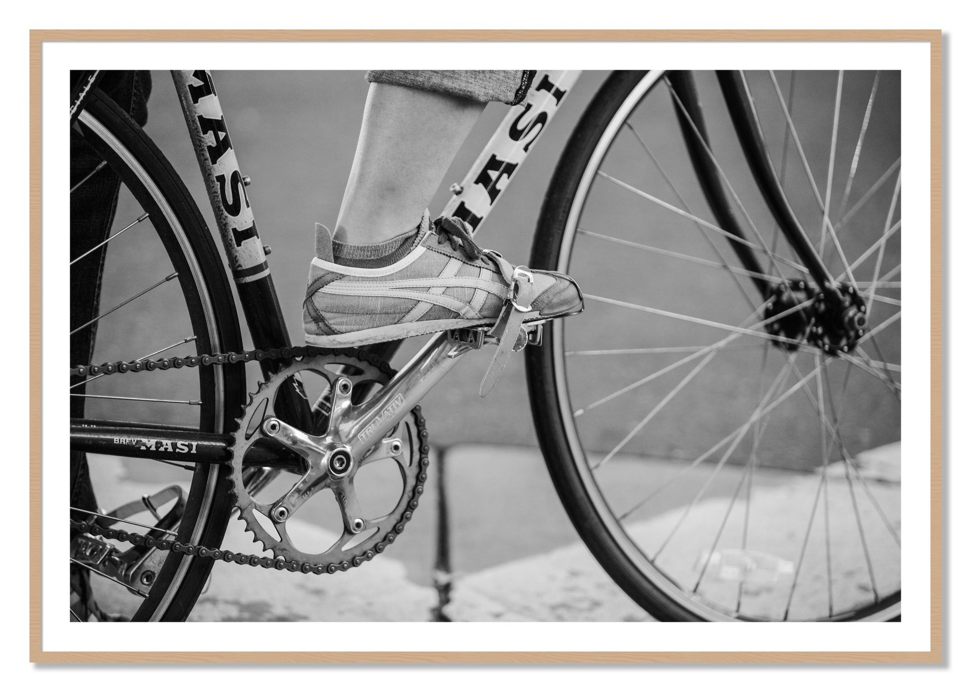 Framed photograph of Ride by Dylan Ozanich, Oak frame, Borders