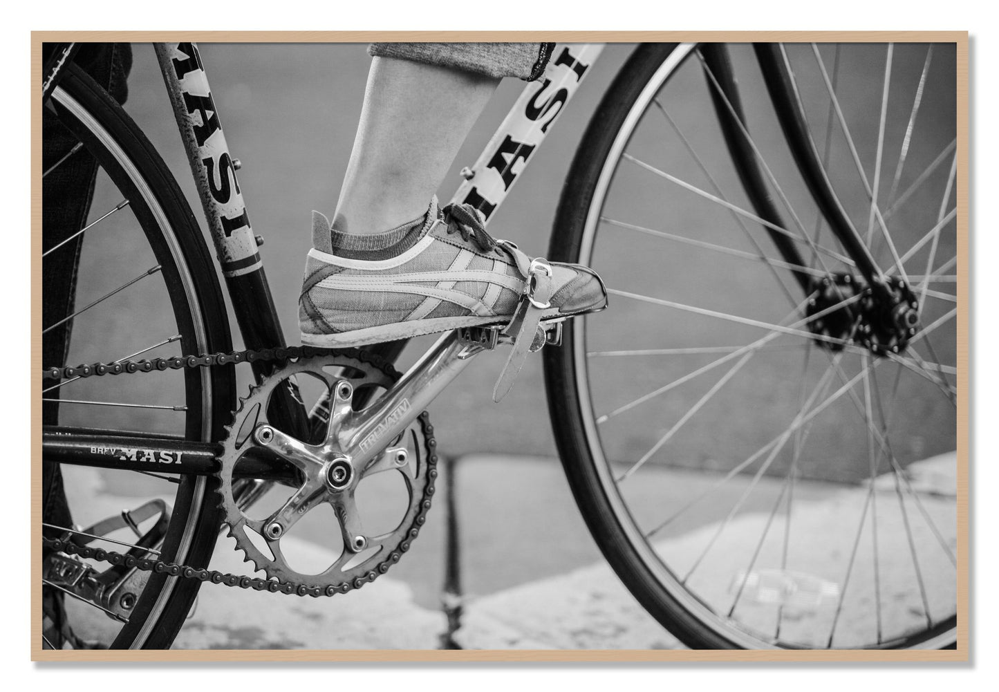 Framed photograph of Ride by Dylan Ozanich, Oak frame, Full Bleed