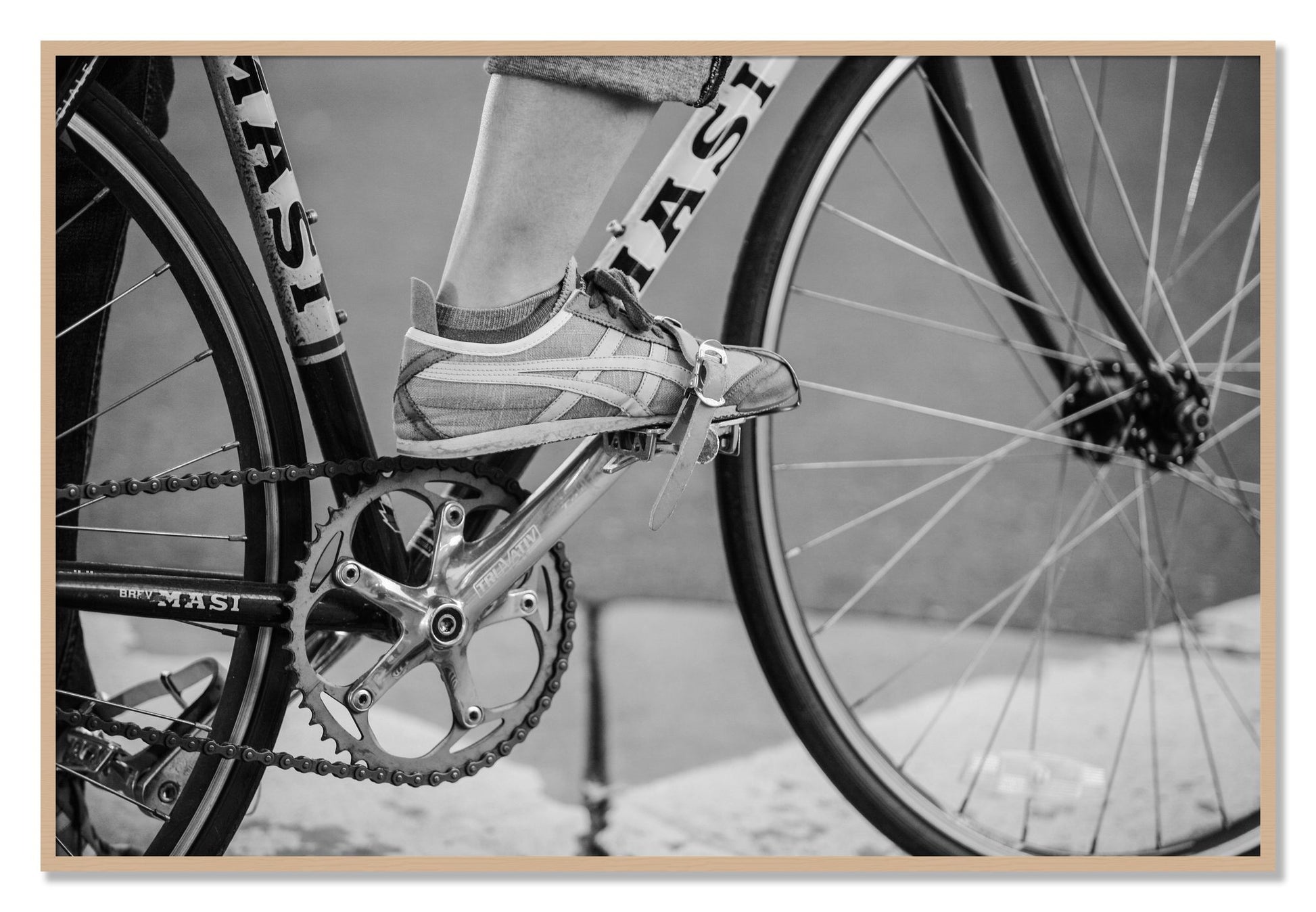 Framed photograph of Ride by Dylan Ozanich, Oak frame, Full Bleed