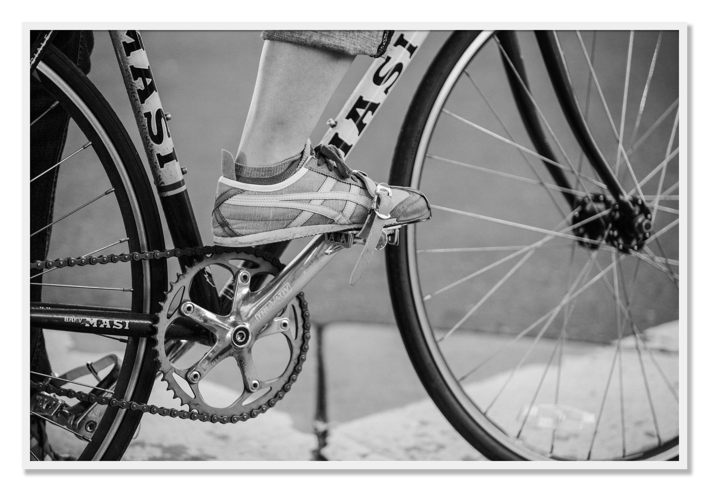 Framed photograph of Ride by Dylan Ozanich, White frame, Full Bleed
