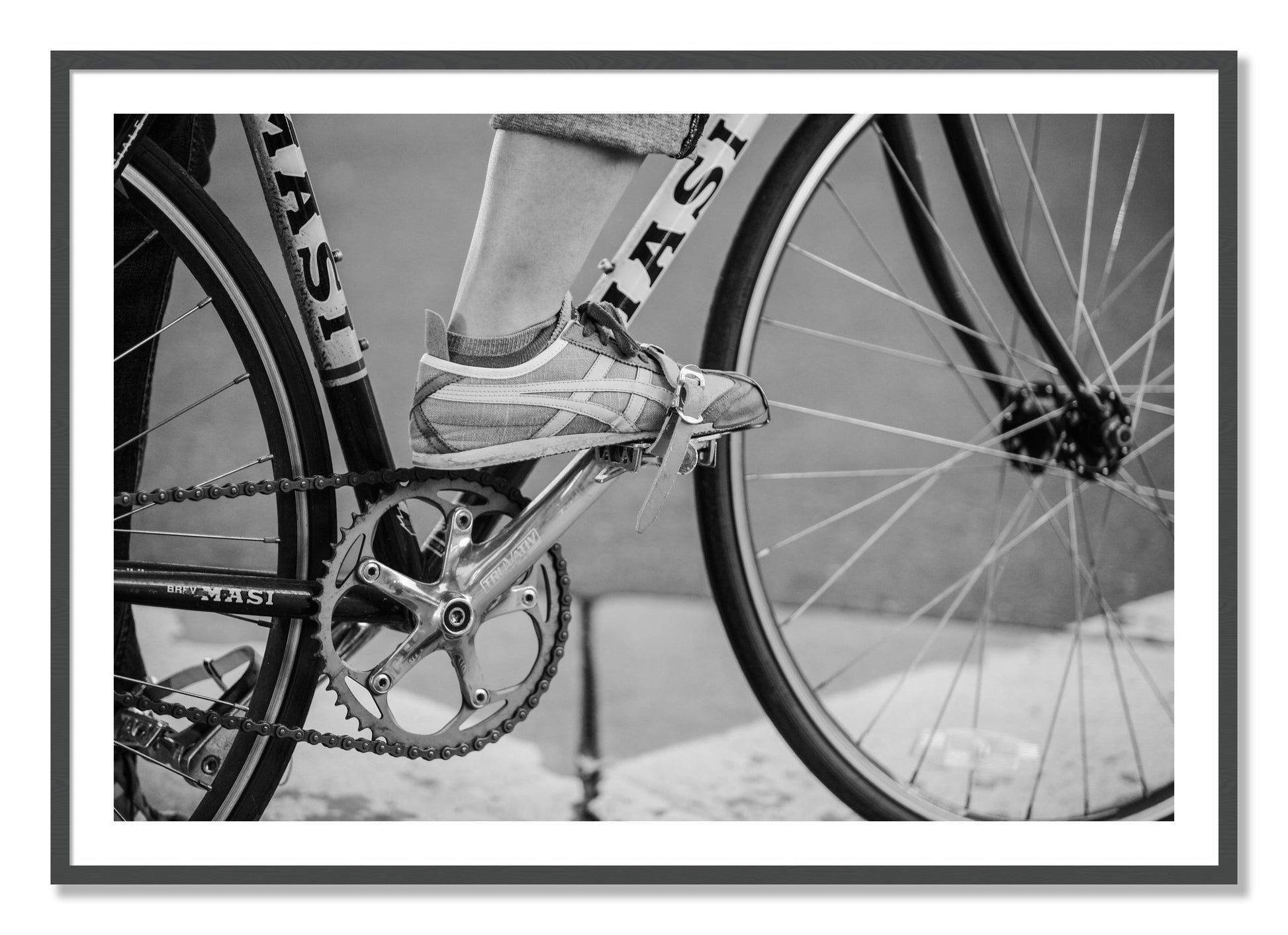 Framed photograph of Ride by Dylan Ozanich, Grey frame, Borders