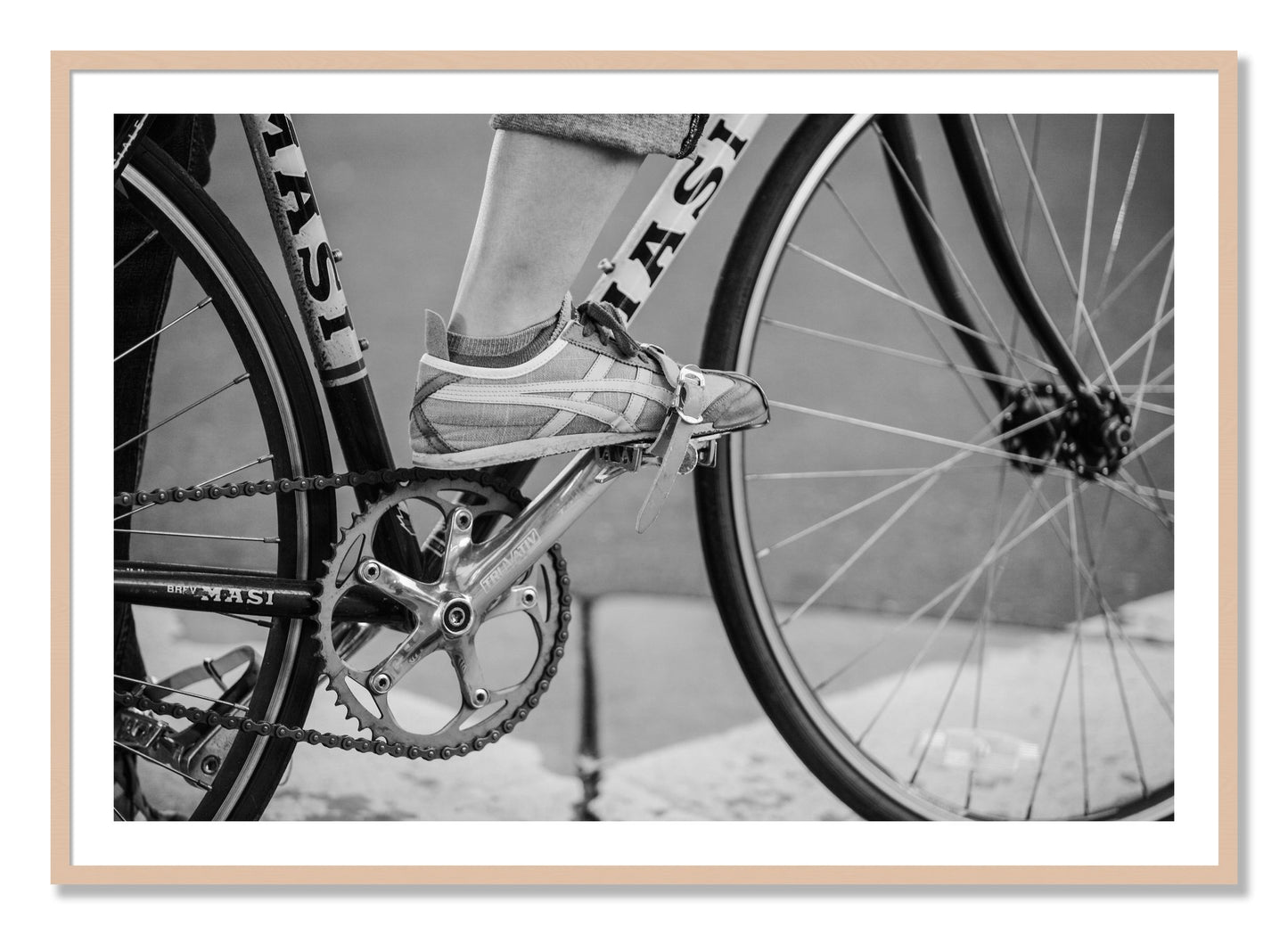 Framed photograph of Ride by Dylan Ozanich, Maple frame, Borders