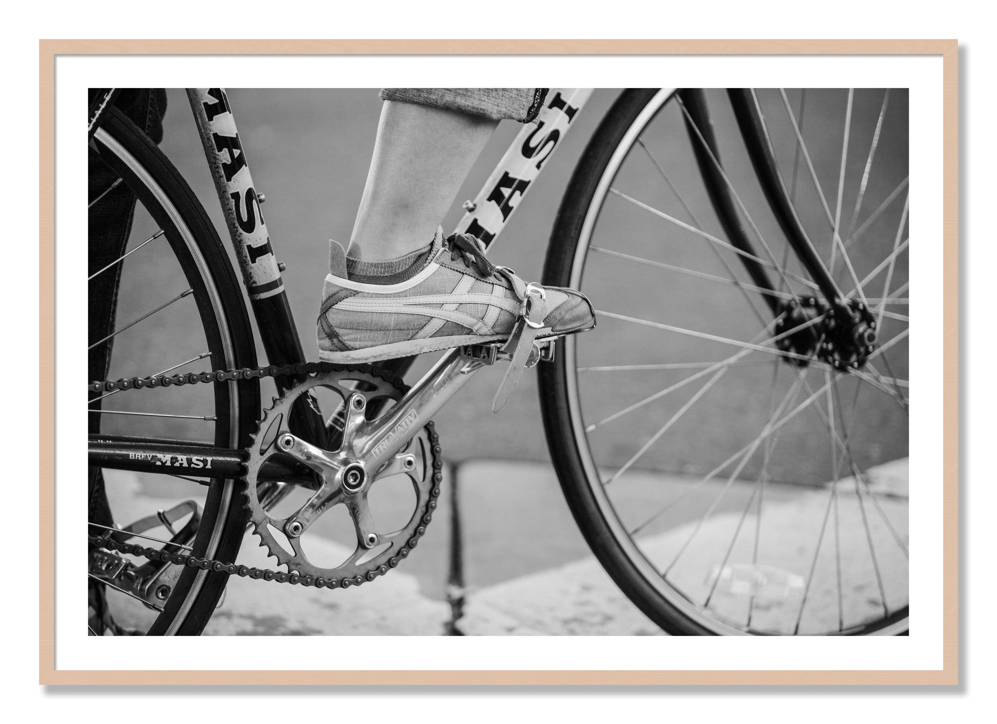 Framed photograph of Ride by Dylan Ozanich, Maple frame, Borders