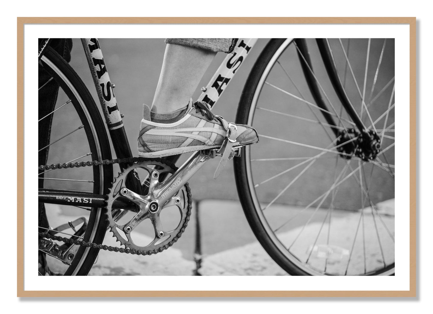 Framed photograph of Ride by Dylan Ozanich, Oak frame, Borders
