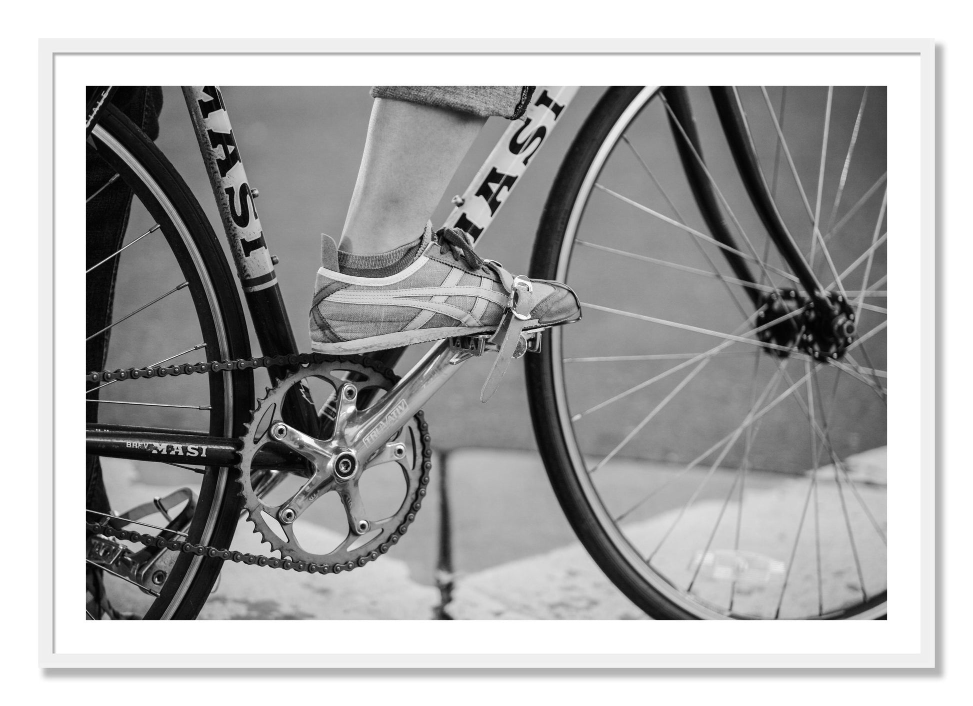 Framed photograph of Ride by Dylan Ozanich, White frame, Borders