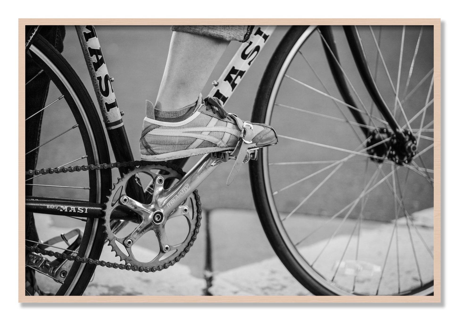 Framed photograph of Ride by Dylan Ozanich, Maple frame, Full Bleed