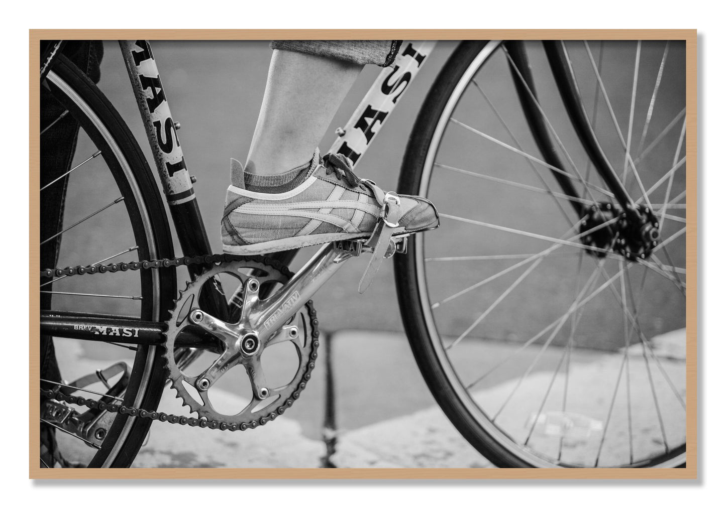 Framed photograph of Ride by Dylan Ozanich, Oak frame, Full Bleed