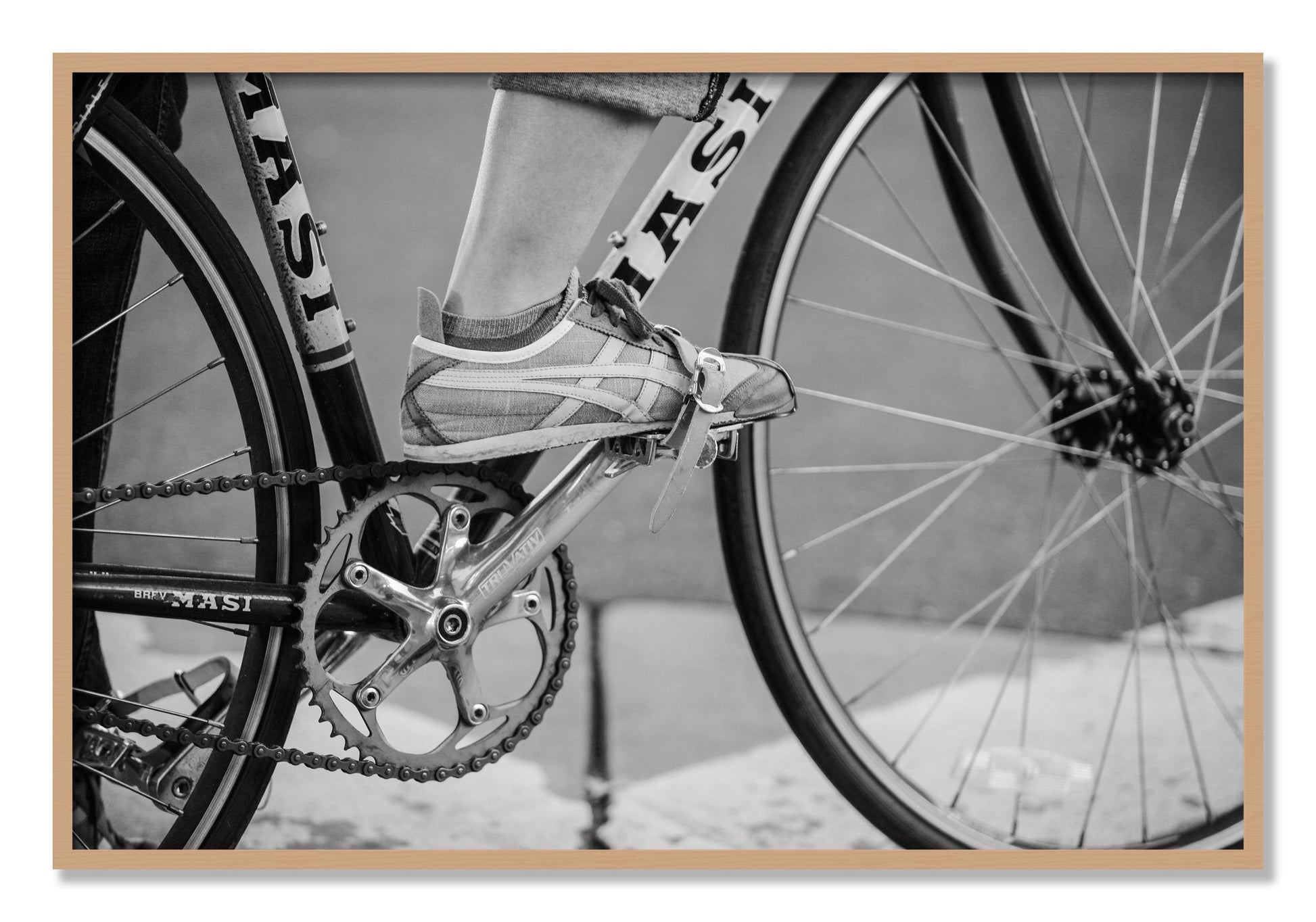 Framed photograph of Ride by Dylan Ozanich, Oak frame, Full Bleed