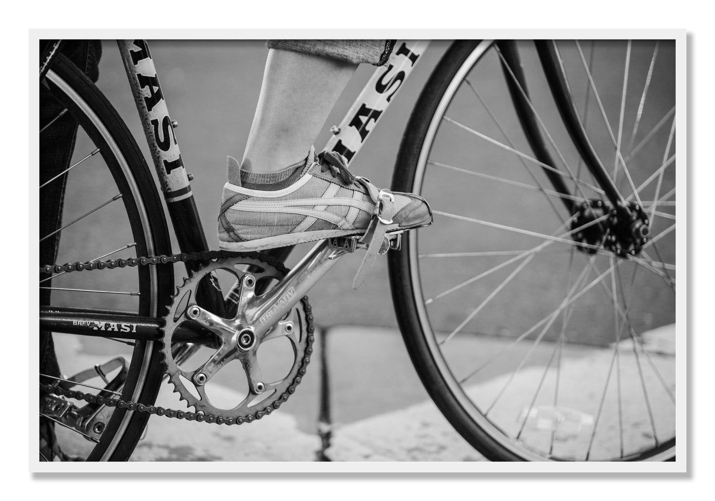 Framed photograph of Ride by Dylan Ozanich, White frame, Full Bleed