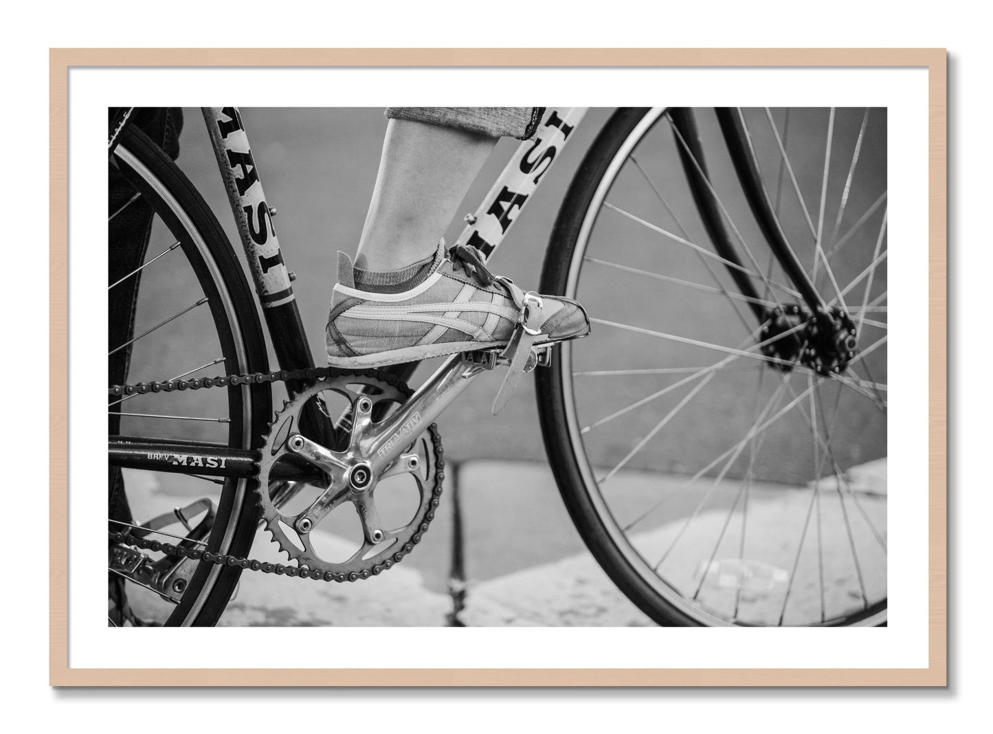 Framed photograph of Ride by Dylan Ozanich, Maple frame, Borders