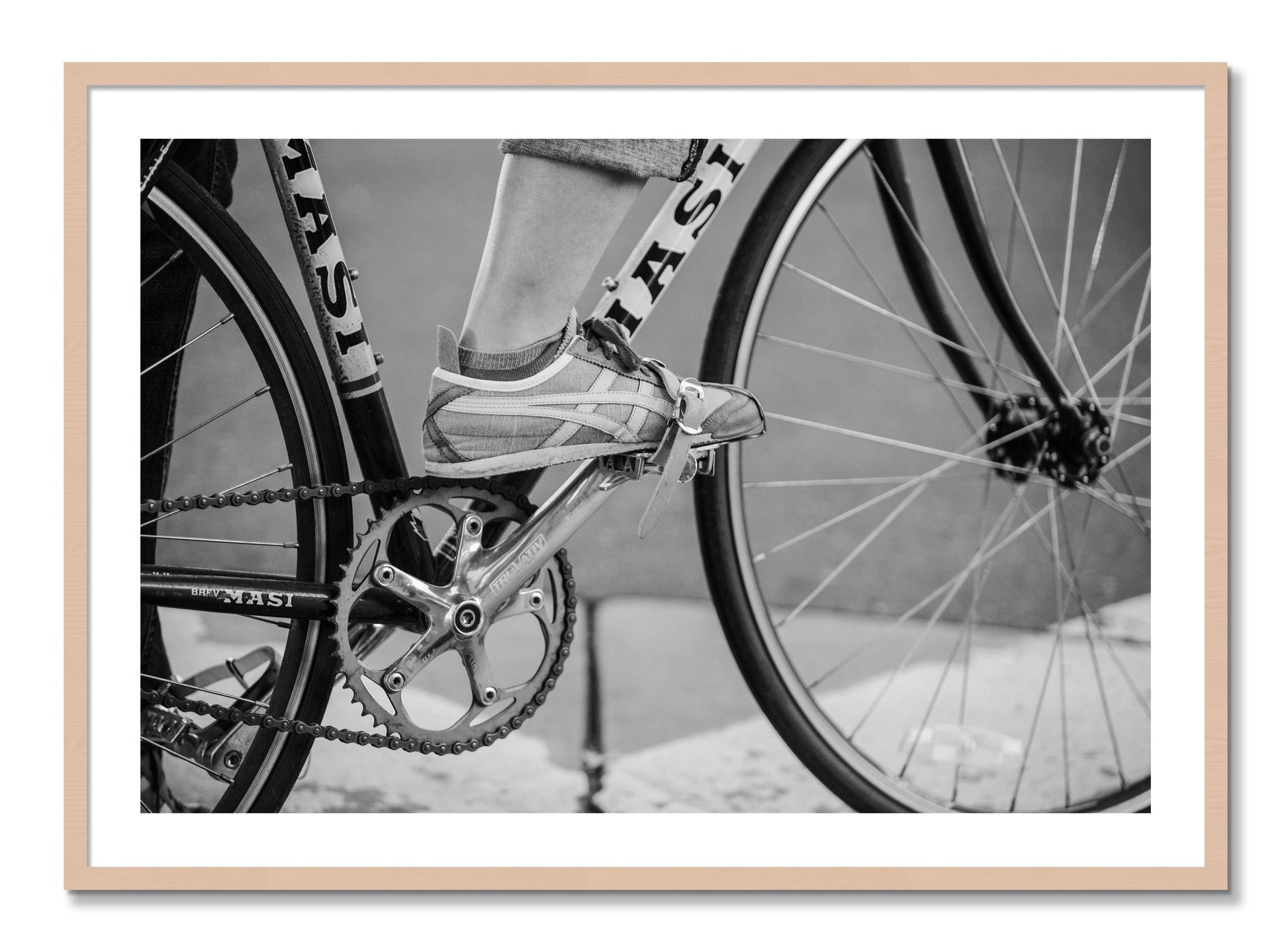 Framed photograph of Ride by Dylan Ozanich, Maple frame, Borders