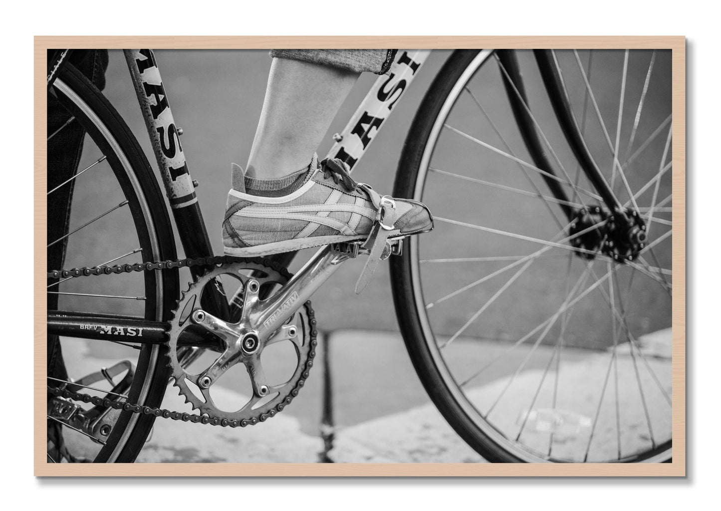 Framed photograph of Ride by Dylan Ozanich, Maple frame, Full Bleed